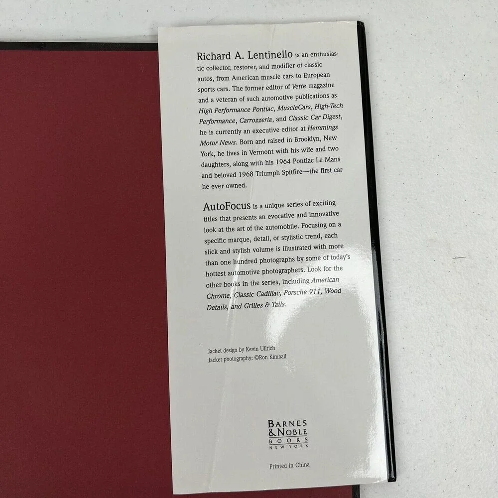 Auto Focus Corvette by Richard Lentinelto - First‎ Edition 1999 Hardback